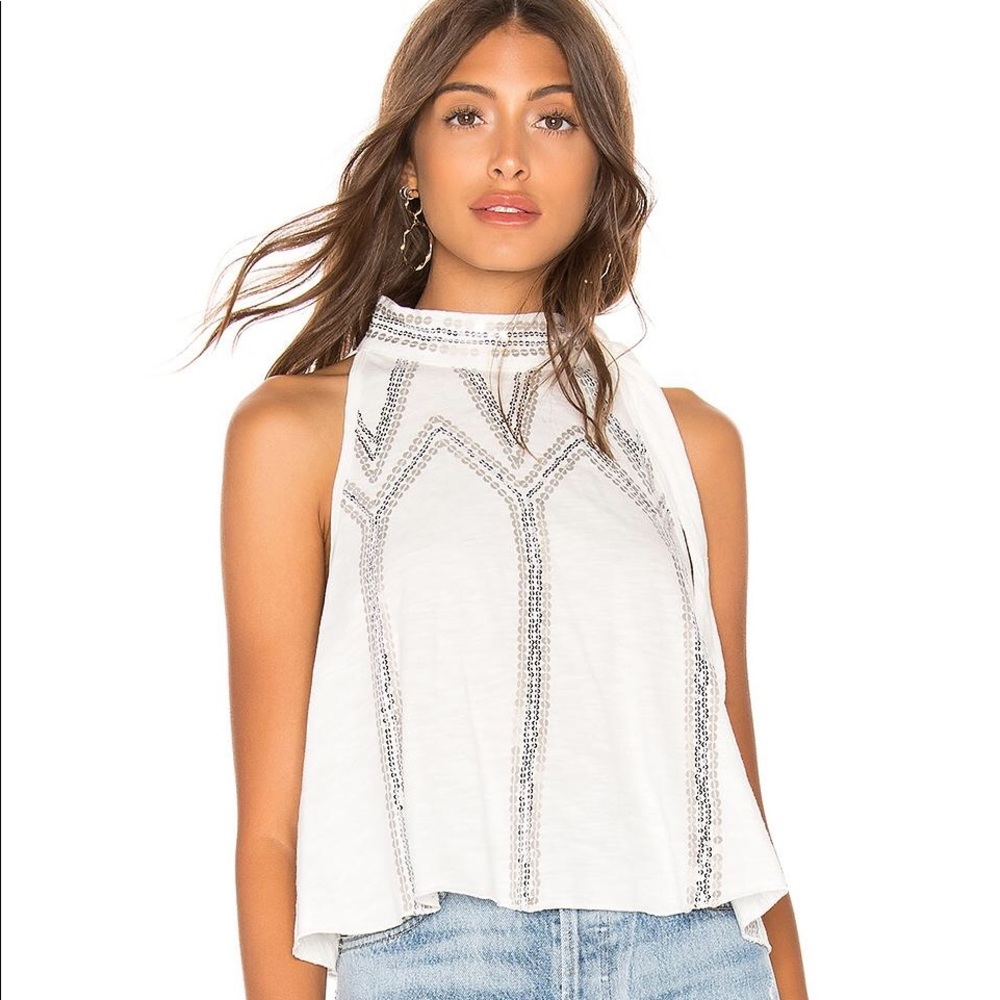 Free People Glitter City Halter Top